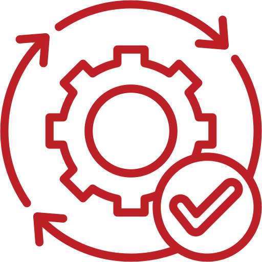 Icon: gear with circular arrows around it and a checkmark, symbolizing a completed automated process or successful system update